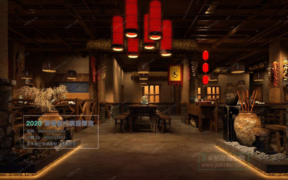 TEA HOUSE – HOTEL – 3D MODELS – 028 - thumbnail 1