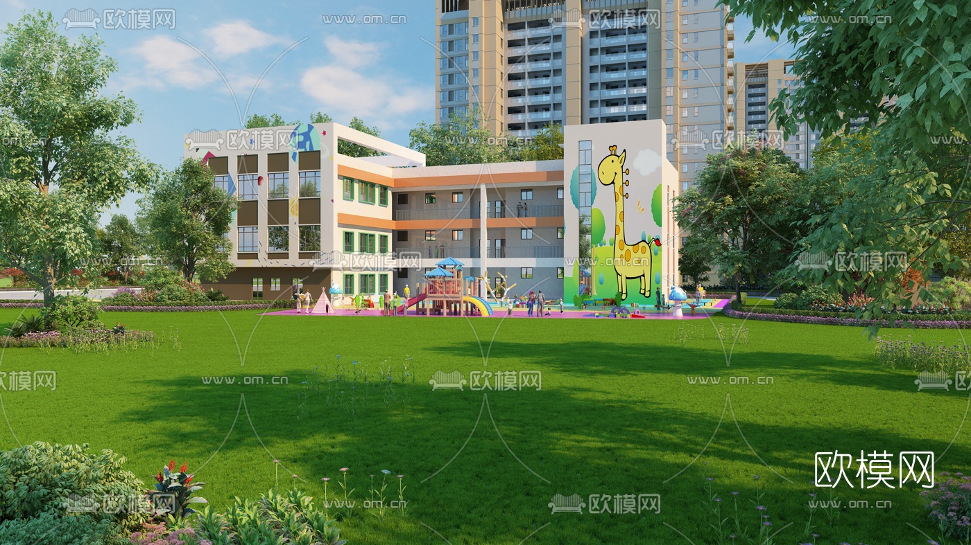 KINDERGARTEN – VRAY / CORONA – 3D MODEL – 1206 - thumbnail 1