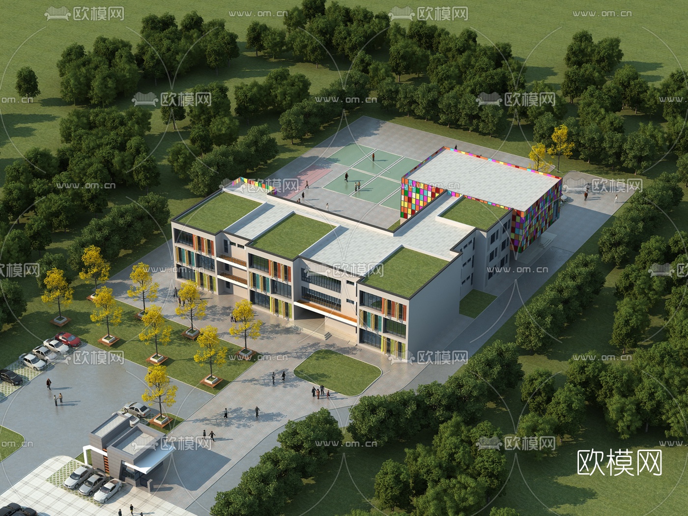 KINDERGARTEN – VRAY / CORONA – 3D MODEL – 1215 - thumbnail 1