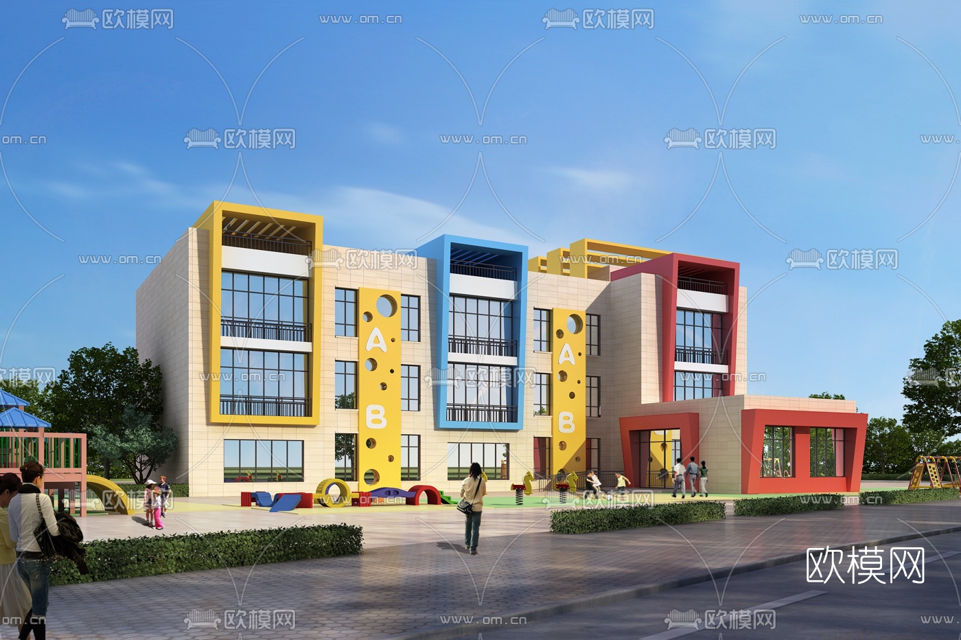 KINDERGARTEN – VRAY / CORONA – 3D MODEL – 1234 - thumbnail 1