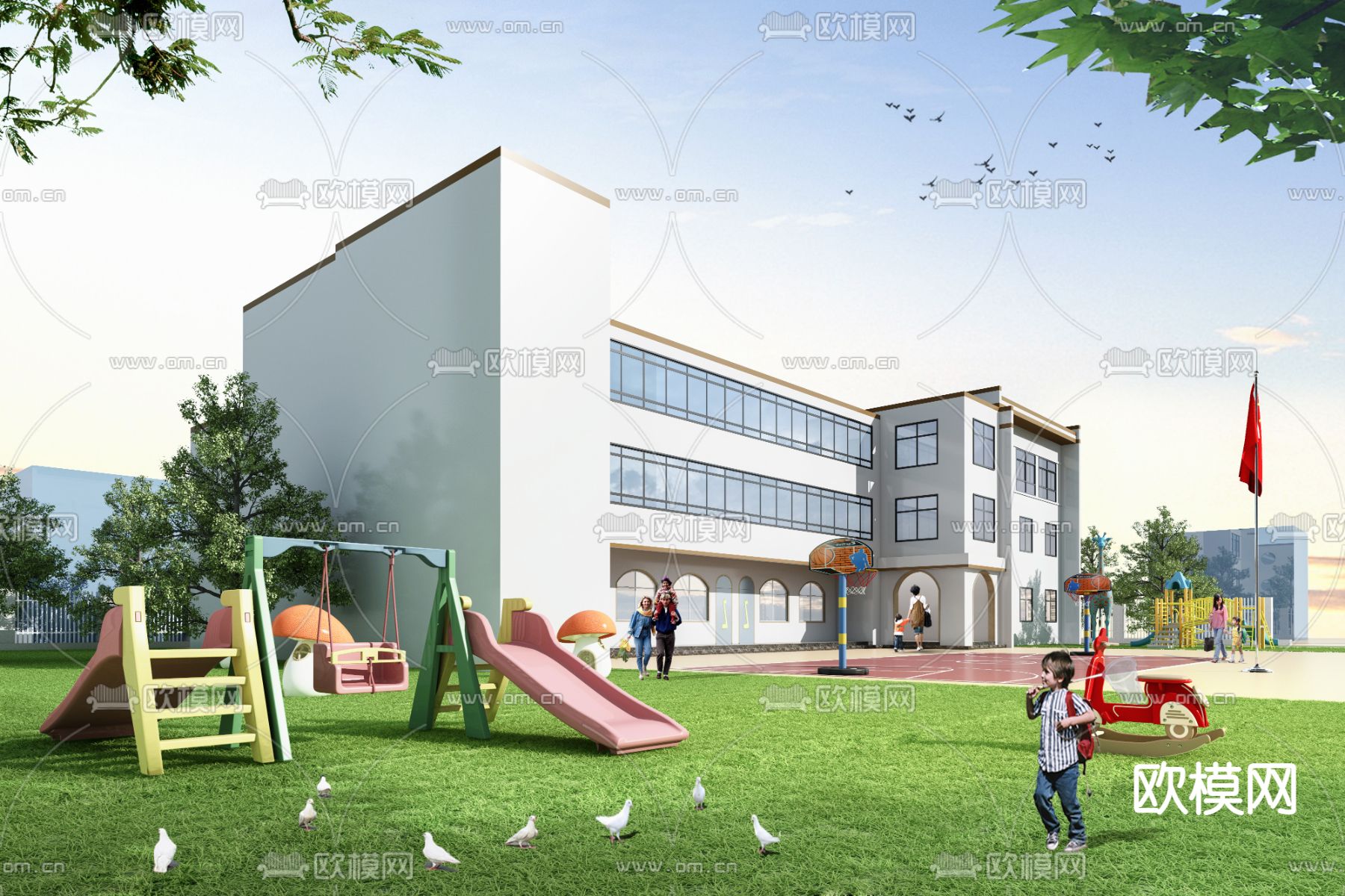 KINDERGARTEN – VRAY / CORONA – 3D MODEL – 1244 - thumbnail 1