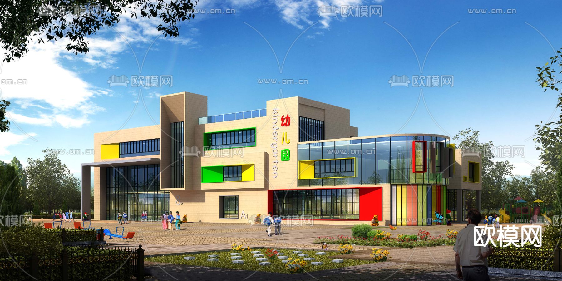 KINDERGARTEN – VRAY / CORONA – 3D MODEL – 1267 - thumbnail 1