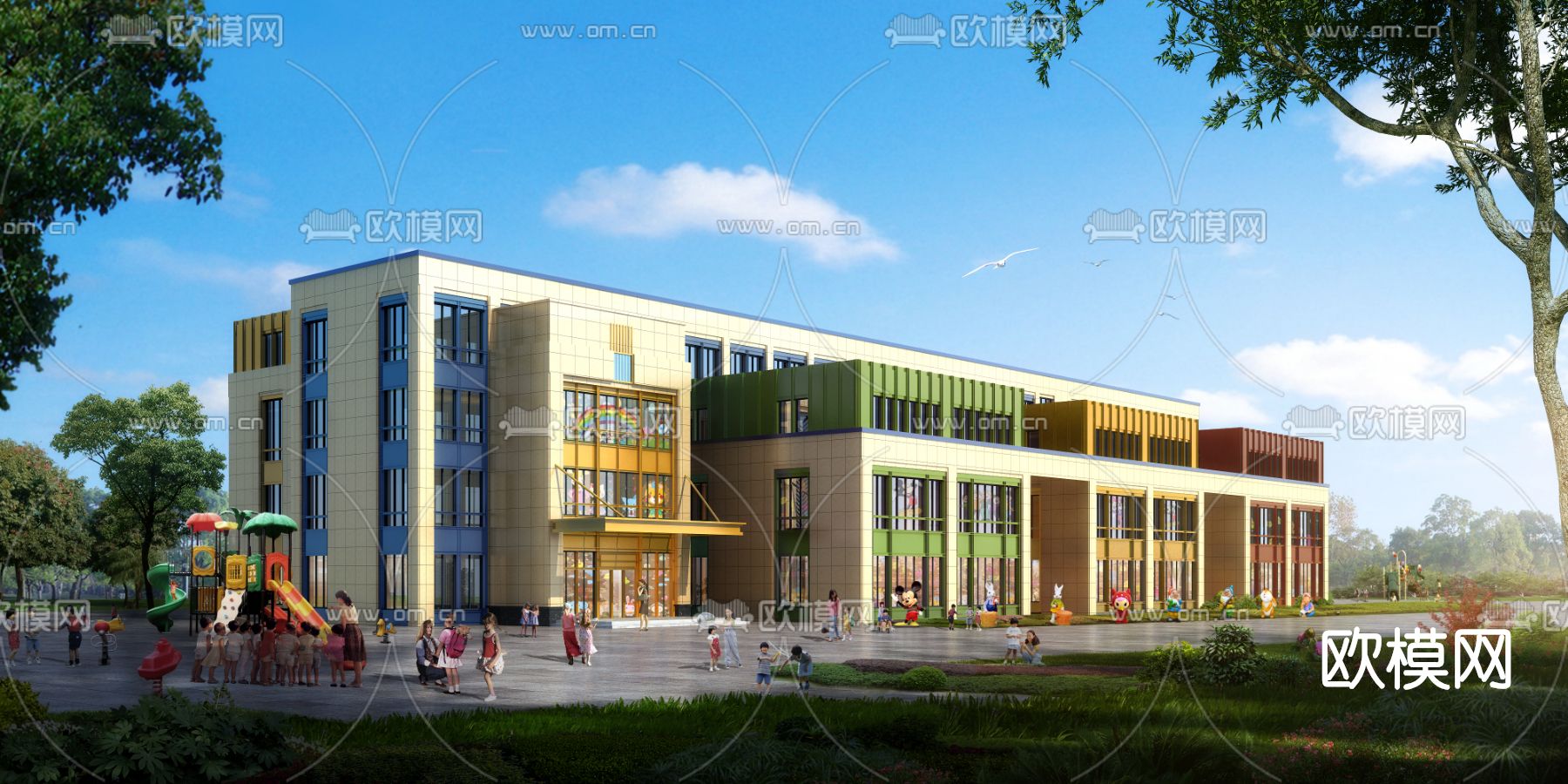 KINDERGARTEN – VRAY / CORONA – 3D MODEL – 1272 - thumbnail 1