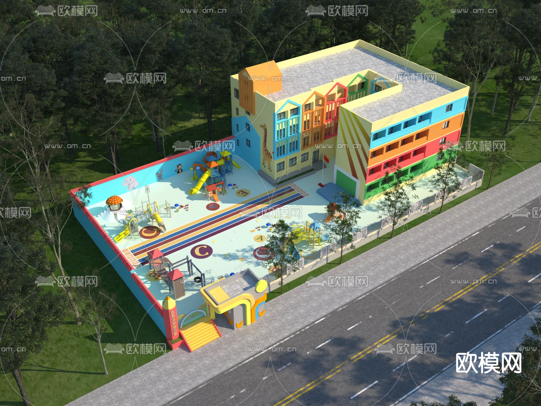 KINDERGARTEN – VRAY / CORONA – 3D MODEL – 1302 - thumbnail 1