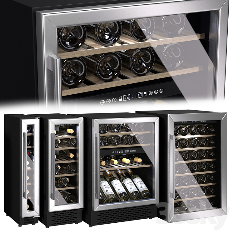 A set of wine cabinets (refrigerators) from Innocenti 3DS Max Model - thumbnail 1