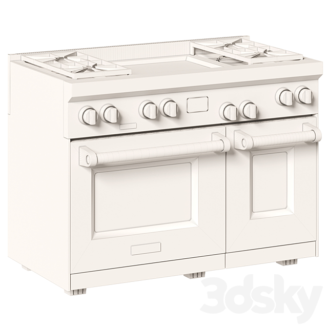 American Style Wolf Oven 48 Inches 3DS Max Model - thumbnail 5