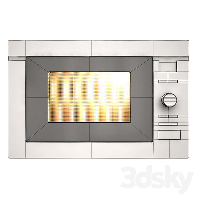 Amica Integra AMM25BI Microwave 3ds Max - thumbnail 2