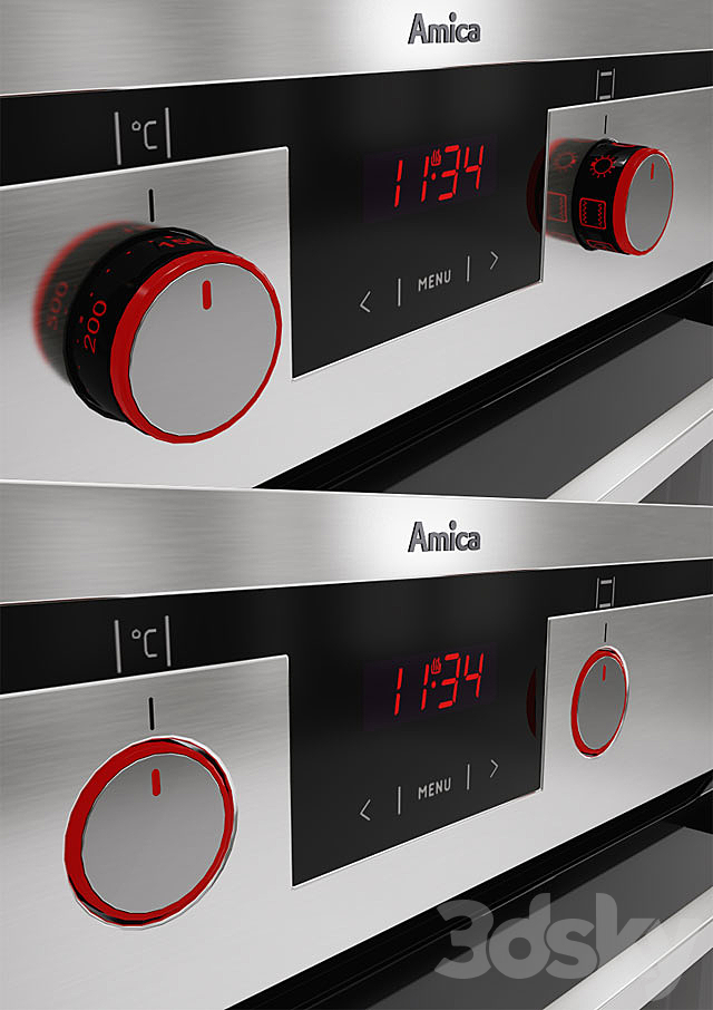 Amica Integra EB7542 Kitchen Oven 3ds Max - thumbnail 2