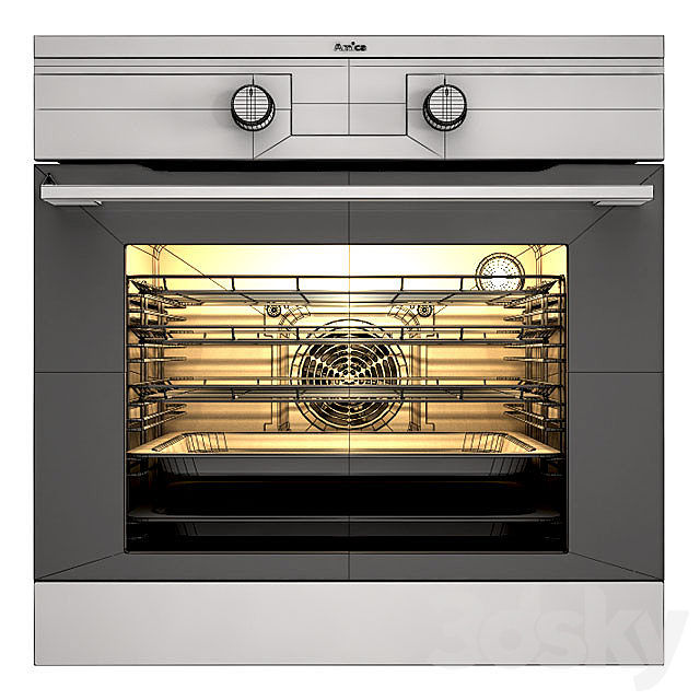 Amica Integra EB7542 Kitchen Oven 3ds Max - thumbnail 3