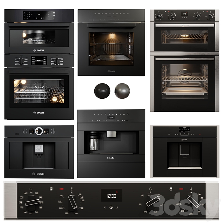 Appliance collection bosch neff miele 3DS Max Model - thumbnail 1