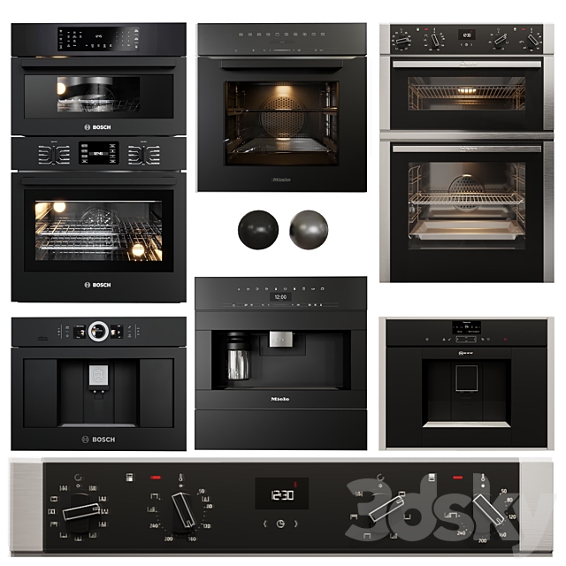 Appliance collection bosch. neff. miele 3DSMax File - thumbnail 1