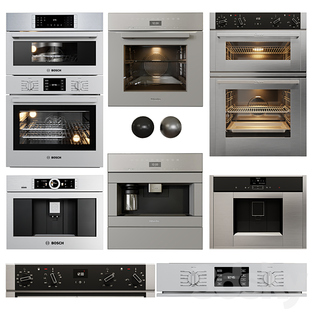 Appliance collection bosch. neff. miele 3DSMax File - thumbnail 2