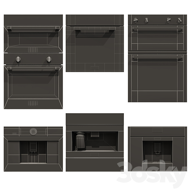 Appliance collection bosch. neff. miele 3DSMax File - thumbnail 6