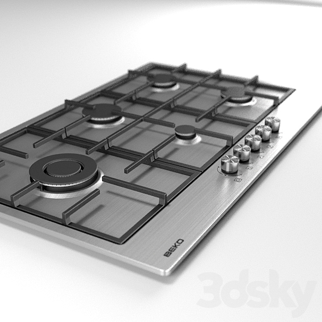 Beko stove top 3ds Max - thumbnail 2