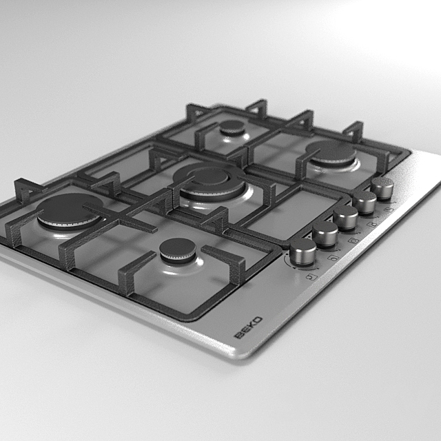 Beko stove top 3ds Max - thumbnail 3