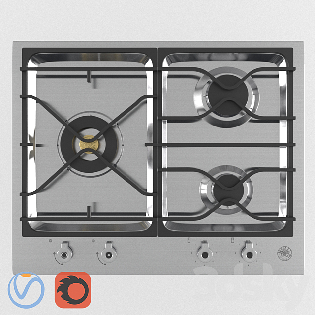 Bertazzoni PM60 3 0 X 3ds Max - thumbnail 1