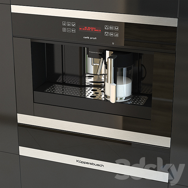 Black Coffee Machine EKV6500 Kuppersbusch 3DS Max Model - thumbnail 1