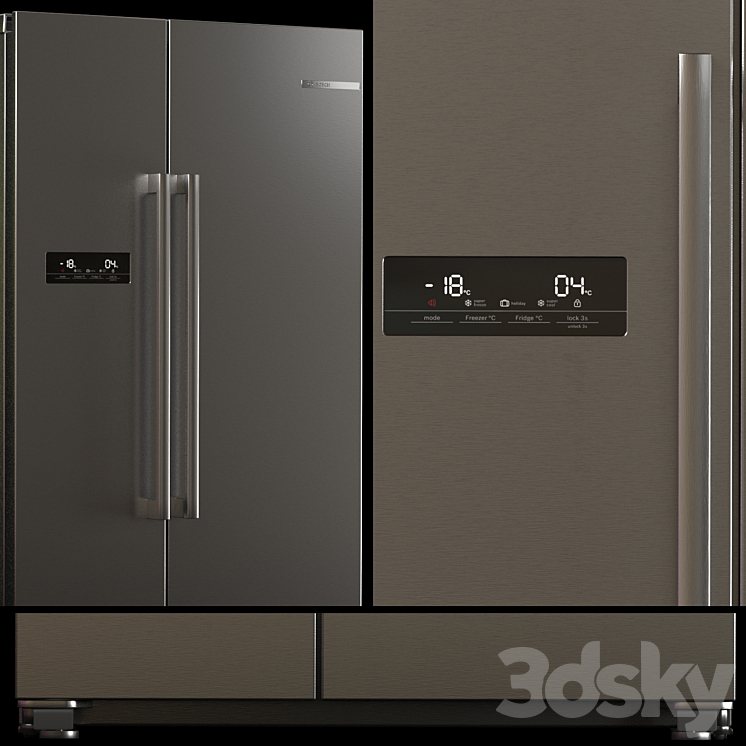 BOSCH 4 kitchen appliances set 3DS Max Model - thumbnail 2