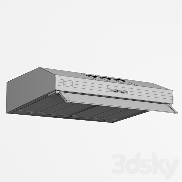 Bosch 60cm Built-under cooker hood DUL63CC50B Serie 4 3DSMax File - thumbnail 3