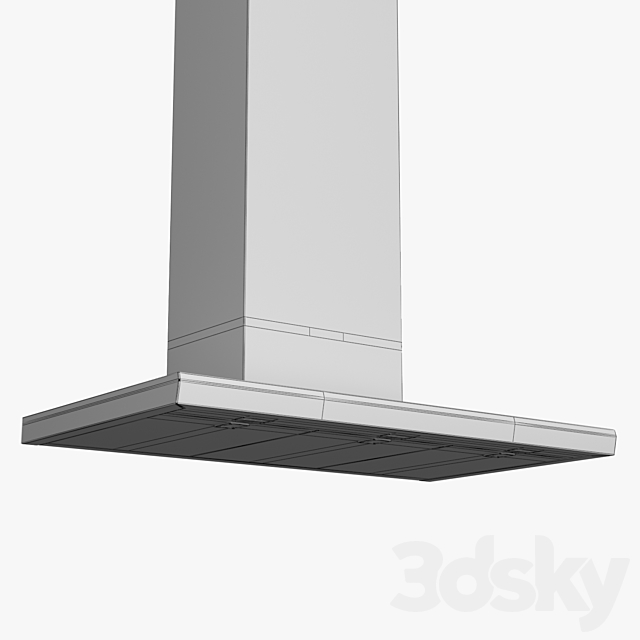 Bosch 90 cm wide Chimney extractor hood DWB098J50B Serie 8 3ds Max - thumbnail 3