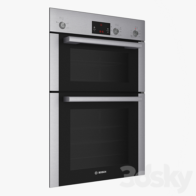 Bosch built-in double hot air oven HBM13B251B brushed steel HBM13B251B Serie 6 3ds Max - thumbnail 2