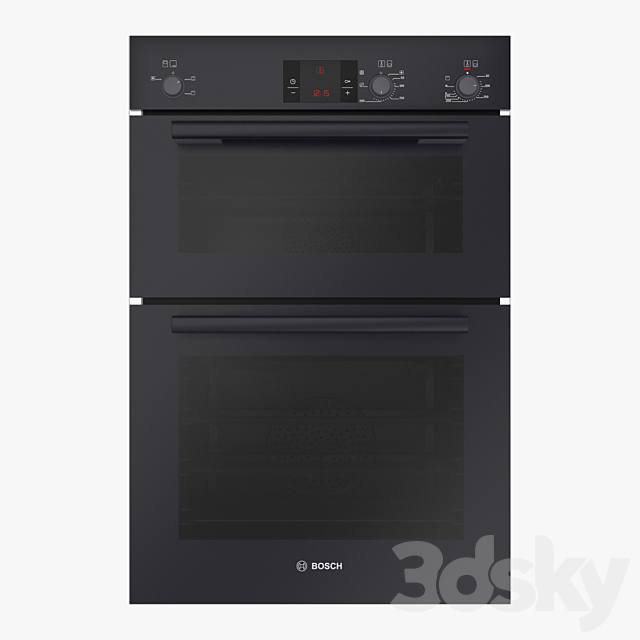 Bosch built-in double hot air oven HBM13B261B black HBM13B261B Serie 6 3DSMax File - thumbnail 1