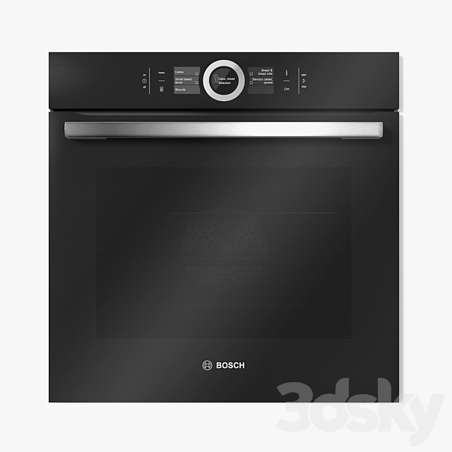 Bosch built-in oven HBG6764S6B black Serie 8 3ds Max - thumbnail 1