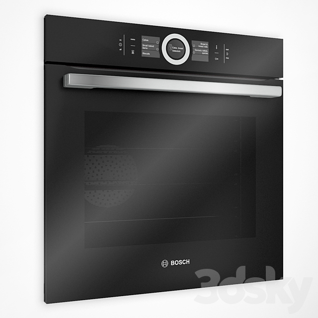 Bosch built-in oven HBG6764S6B black Serie 8 3ds Max - thumbnail 2