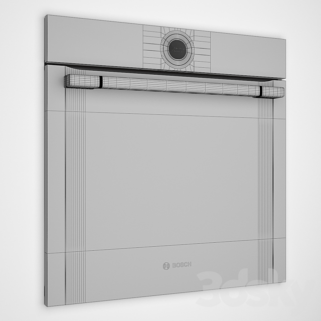 Bosch built-in oven HBG6764S6B black Serie 8 3ds Max - thumbnail 3