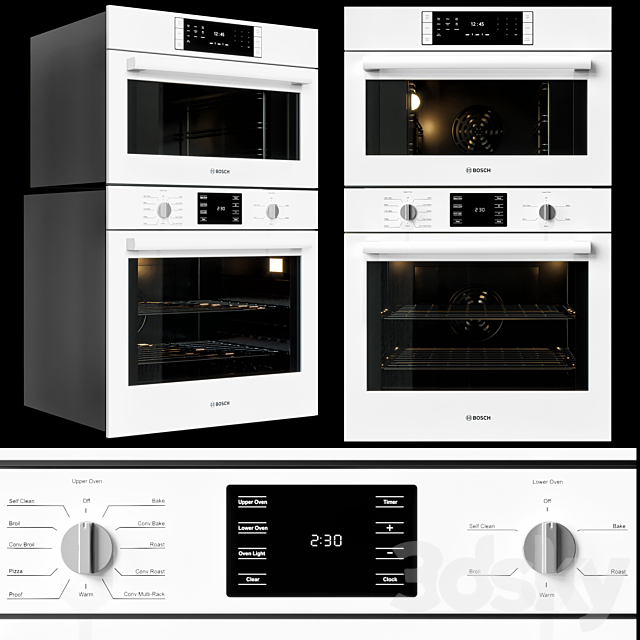 bosch double oven & coffeemaker collection 3DSMax File - thumbnail 4