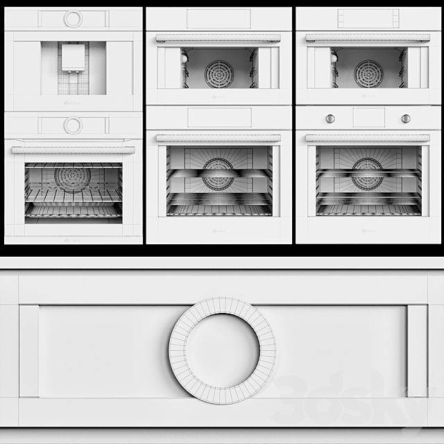 bosch double oven & coffeemaker collection 3DSMax File - thumbnail 5