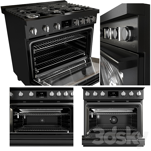 BOSCH HDS8655U & HDS8055U range cooker 3DS Max Model - thumbnail 3