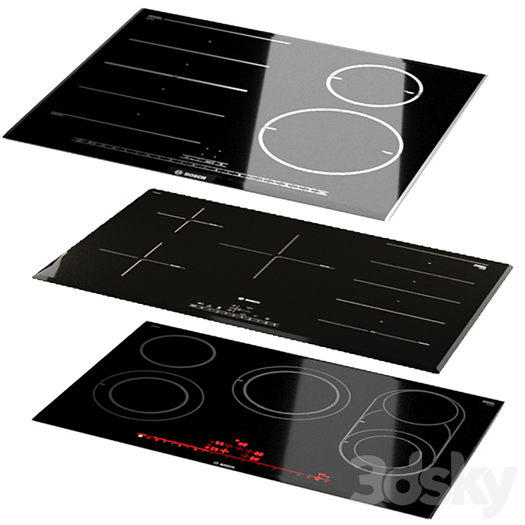 Bosch hobs set 3DS Max - thumbnail 2