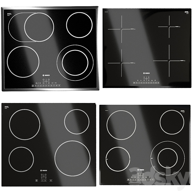 Bosch hobs set 3DS Max - thumbnail 1