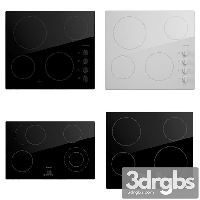 Bosch home appliances collection (ceramic panels) 2 3dsmax Download - thumbnail 1