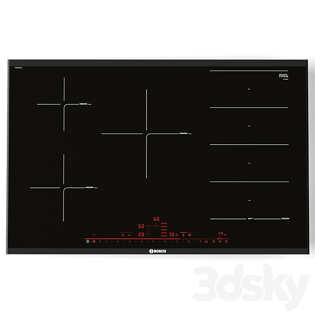 BOSCH Induction hob PXV875DC1E Serie 8 816 mm 3ds Max - thumbnail 2