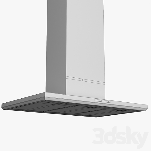 Bosch island chimney hood DIB091U51B Serie 8 3DSMax File - thumbnail 3