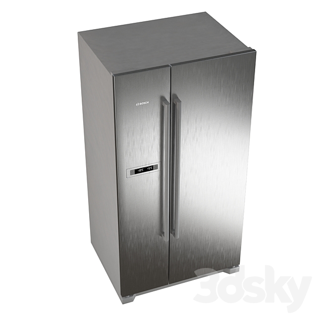 Bosch KAN90VI20R refrigerator 3DS Max Model - thumbnail 2