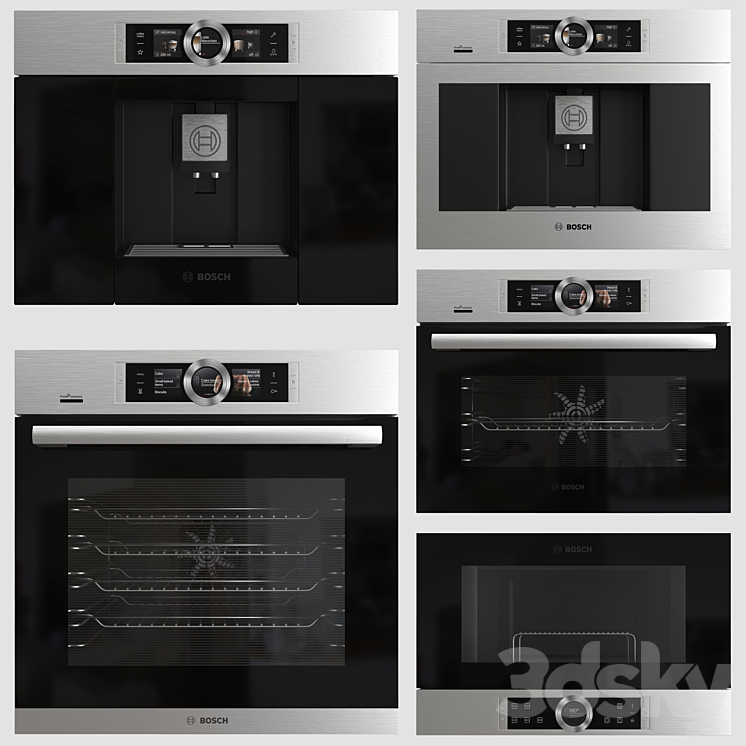 Bosch Kitchen Appliance set 3DS Max - thumbnail 1