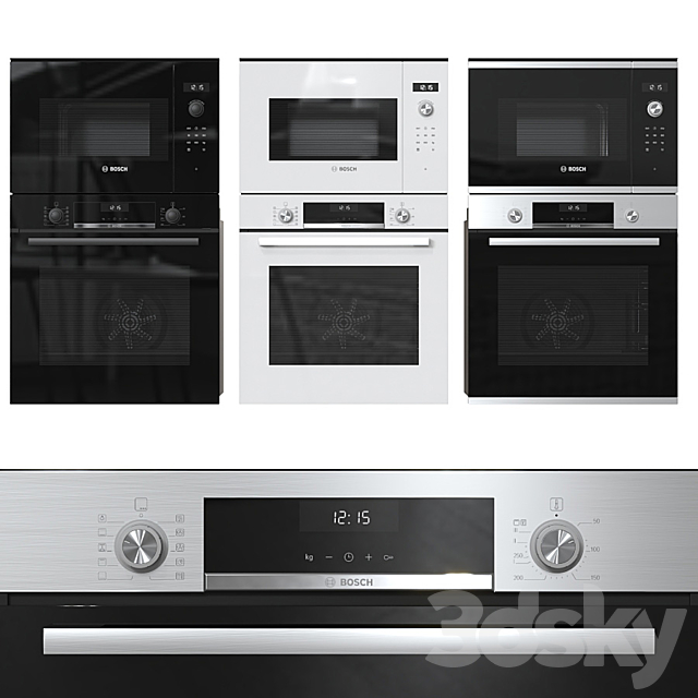 Bosch ovens and microwaves 3DSMax File - thumbnail 1