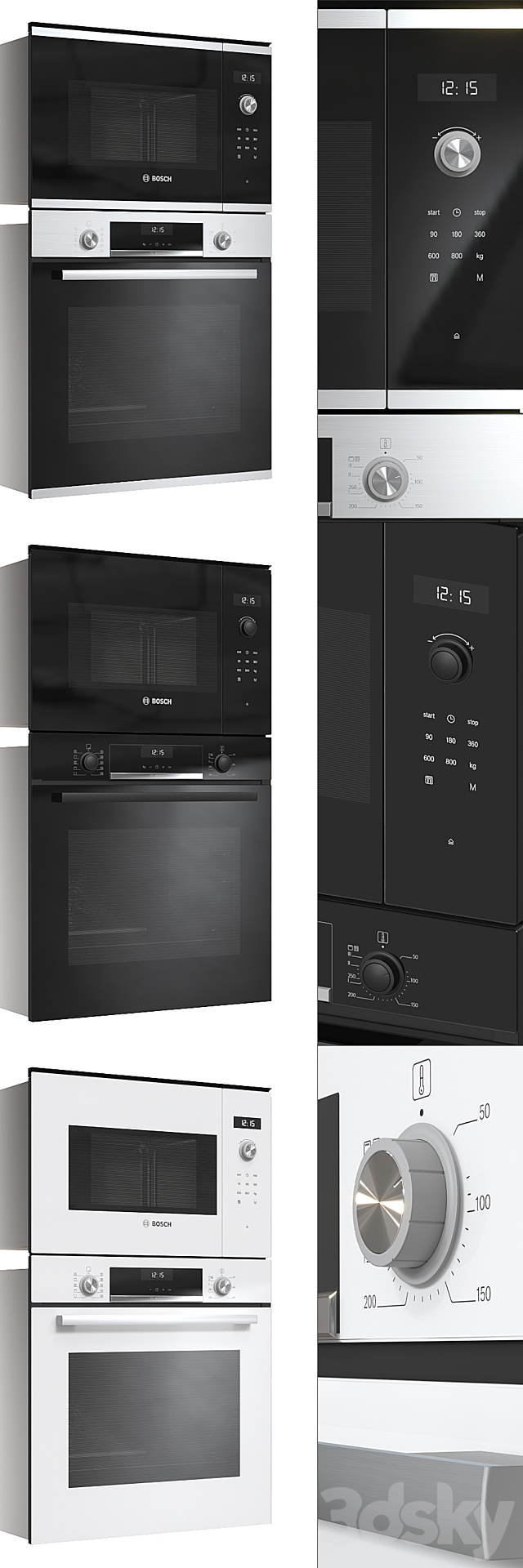 Bosch ovens and microwaves 3DSMax File - thumbnail 3