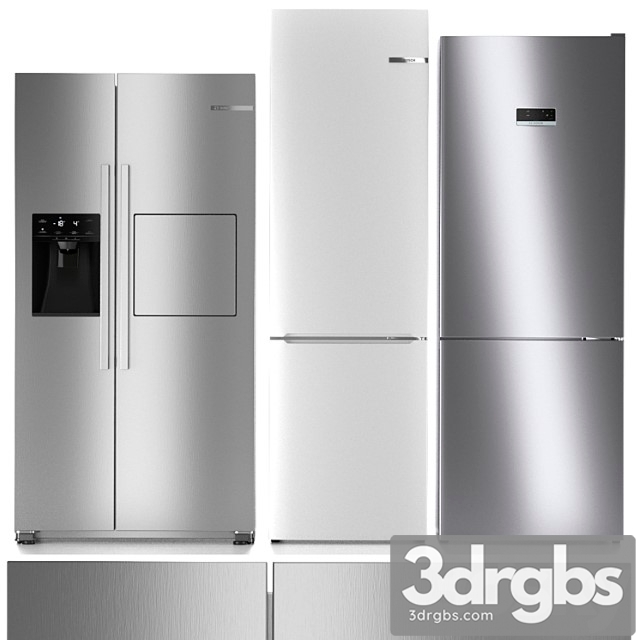 Bosch Refrigerator Set 5 3dsmax Download - thumbnail 1