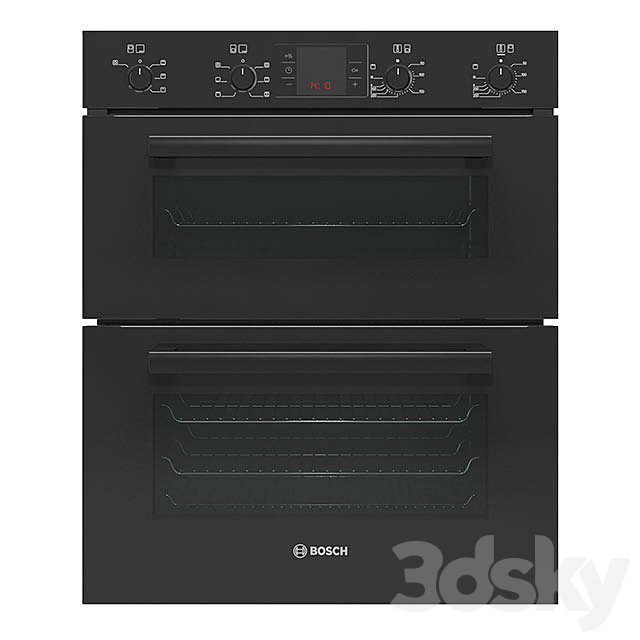 Bosch Serie 4 HBN43B260B Double Black Oven 3DSMax File - thumbnail 1