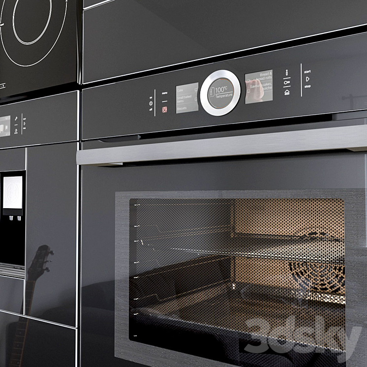 Bosch Serie 8 built-in appliances 3DS Max - thumbnail 2