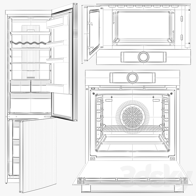 BOSCH series 8 equipment set 3DS Max Model - thumbnail 5