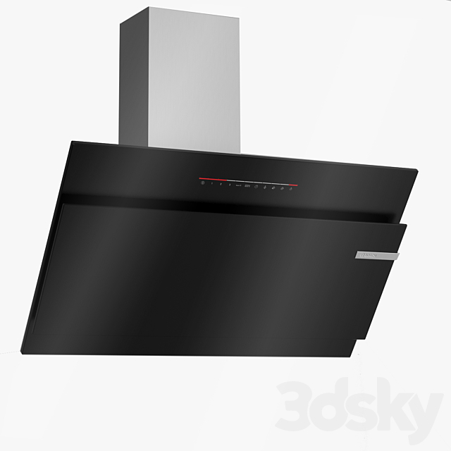 Bosch Wall mounted Inclined hood DWK97JQ60B Serie 6 3ds Max - thumbnail 1