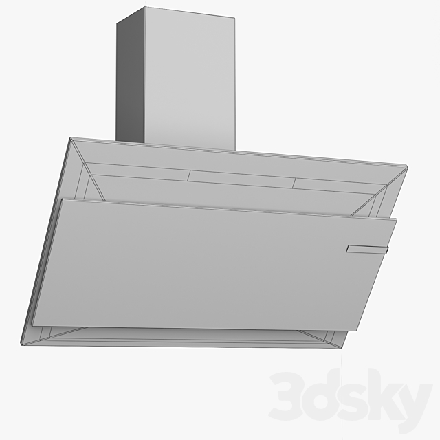 Bosch Wall mounted Inclined hood DWK97JQ60B Serie 6 3ds Max - thumbnail 3