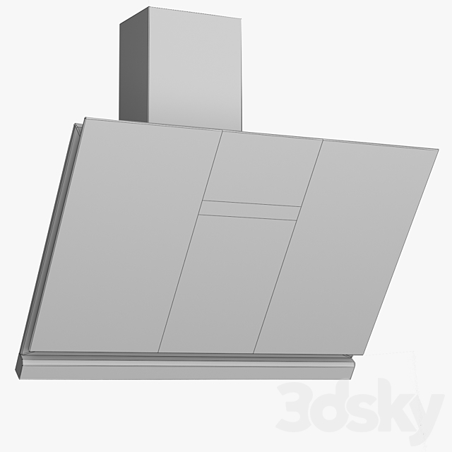 Bosch Wall mounted Inclined hood DWK98PR60B Serie 8 3DSMax File - thumbnail 3