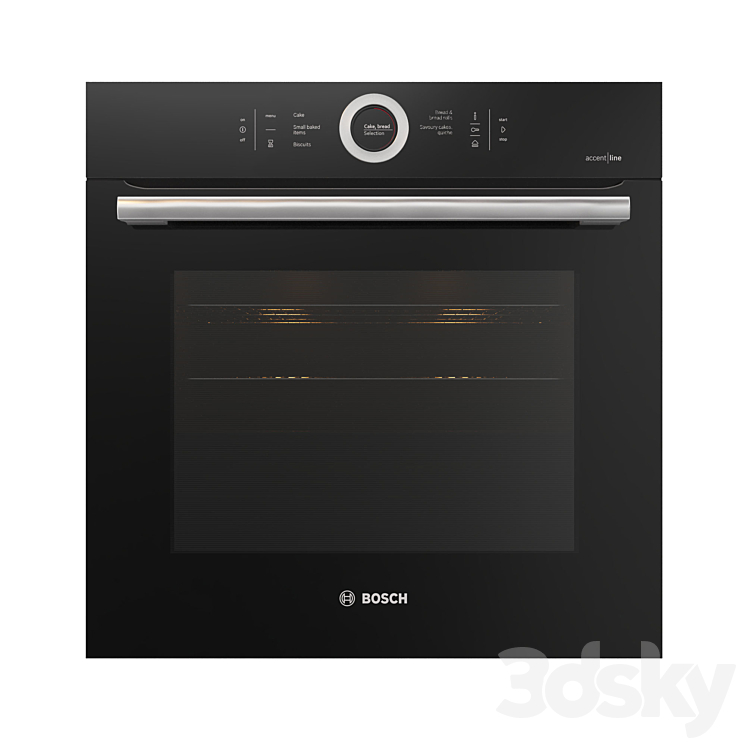 Bosh Serie 8 Built-in ovenBlack HBG6764B6B 3DS Max - thumbnail 1