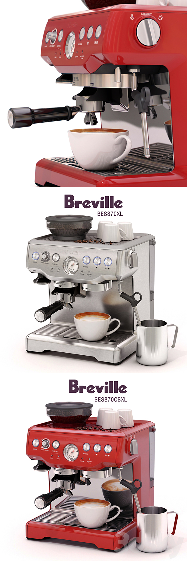 Breville Barista Express BES870XL _ BES870CBXL 3DSMax File - thumbnail 1